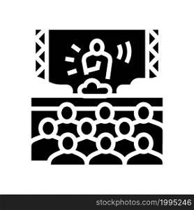 music festival glyph icon vector. music festival sign. isolated contour symbol black illustration. music festival glyph icon vector illustration
