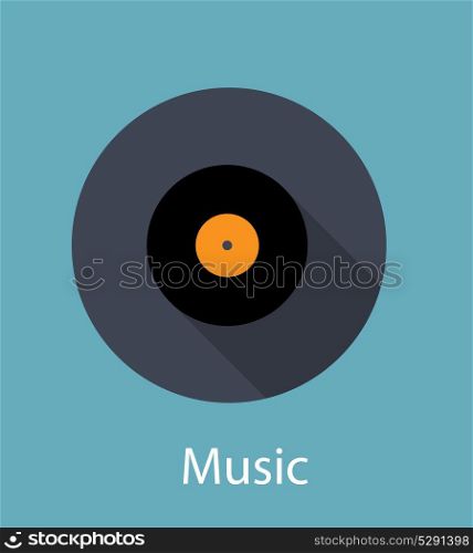 Music Flat Concept Icon Vector Illustration. EPS10. Music Flat Concept Icon Vector Illustration