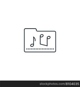 Music folder creative icon from icons Royalty Free Vector