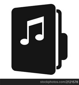 Music folder icon simple vector. File archive. Open tools. Music folder icon simple vector. File archive