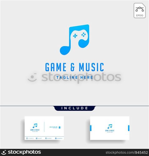 music game logo design template vector illustration - vector. music game logo design template vector illustration