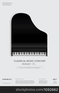 Music Grand Piano Poster Background Template