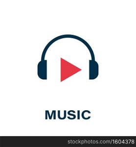 Music icon concept. Headphones icon. Concept logo. Trendy design. Vector illustration
