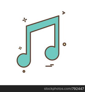 Music icon design vector