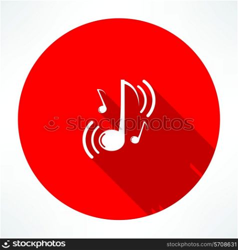 Music icon. Flat modern style vector illustration