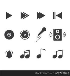 Music icon Illustration vector template eps 10 flat design