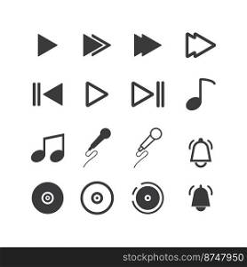 Music icon Illustration vector template eps 10 flat design