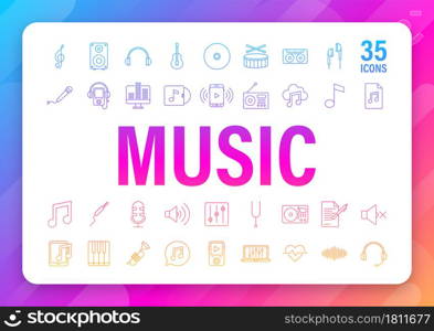 Music icon in flat style. Music, voice, record icon. Vector stock illustration. Music icon in flat style. Music, voice, record icon. Vector stock illustration.