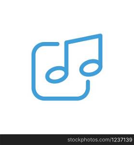 Music icon template. Vector illustration