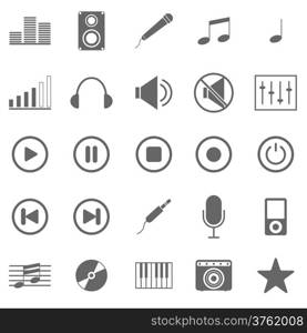 Music icons on white background, stock vector