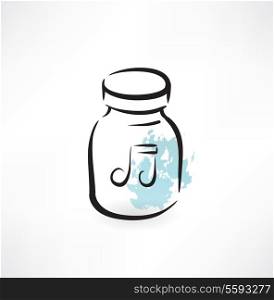 music in the glass jar grunge icon