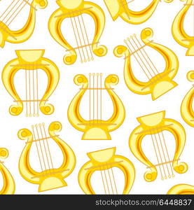 Music instrument lira pattern. Music instrument lira pattern on white background