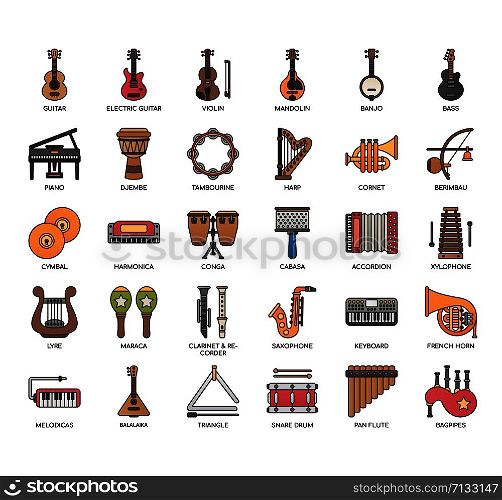 Music Instrument , Thin Line and Pixel Perfect Icons