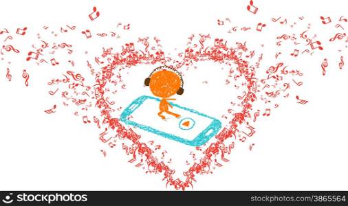 music is my soul in heart background