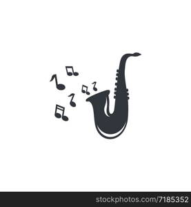 Music jazz logo icon vector illustration