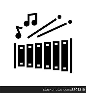 music kid leisure glyph icon vector. music kid leisure sign. isolated symbol illustration. music kid leisure glyph icon vector illustration