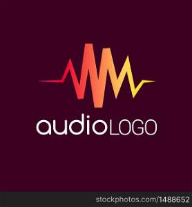 Music Logo concept sound wave, studio, music. Music Logo concept sound wave, studio, music, DJ, audio system, store, party. Brand, branding, company, corporate, identity, logotype. Clean and modern stylish design