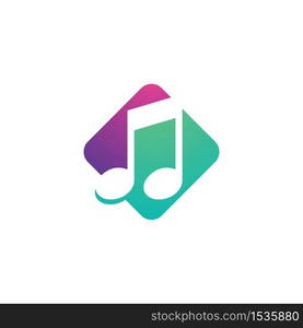 Music logo creative vector icon