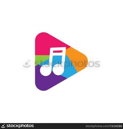 Music logo creative vector icon illustration