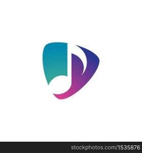 Music logo creative vector icon illustration