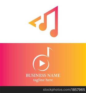 Music logo template vector icon design