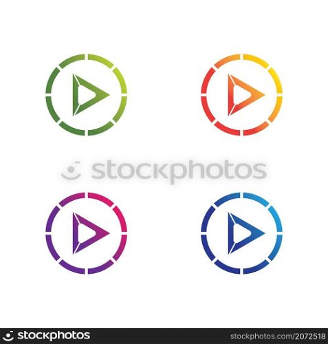 Music logo template vector icon set design