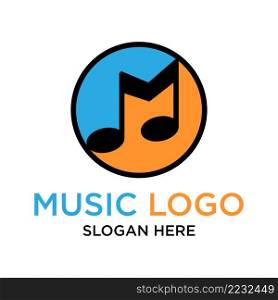 Music logo vector template design