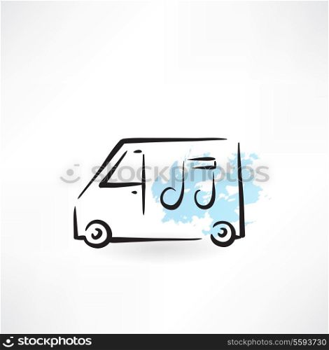 music lorry grunge icon