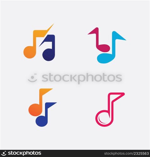 Music note and tone Icon Vector illustration design Sound waves, audio, equalizer, abstract, head set logo vector illustration design template