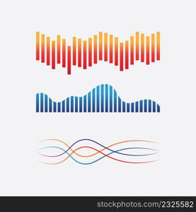 Music note and tone Icon Vector illustration design Sound waves, audio, equalizer, abstract, head set logo vector illustration design template