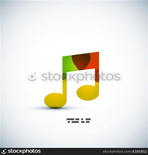 Music note colorful vector concept