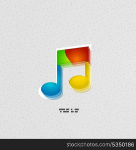 Music note colorful vector concept