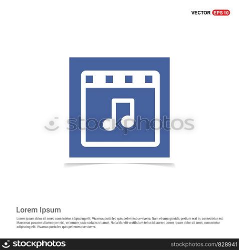 Music note icon - Blue photo Frame