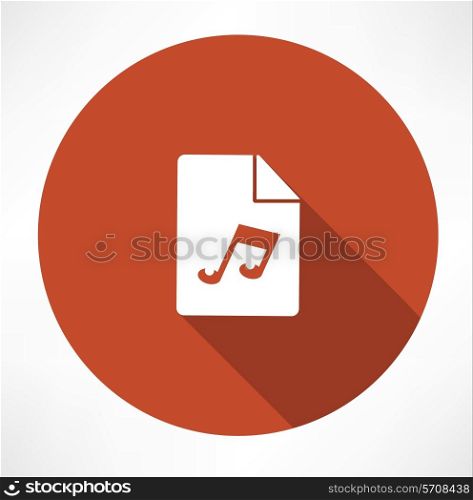 Music note icon. Flat modern style vector illustration