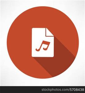 Music note icon. Flat modern style vector illustration