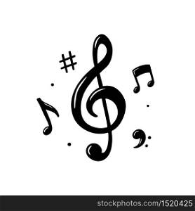 Music note icon. Melody Vector illustration