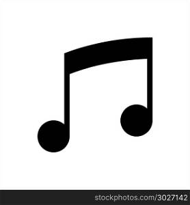 Music Note Icon, Music Symbol Design Vector Art Illustration. Music Note Icon, Music Symbol Design