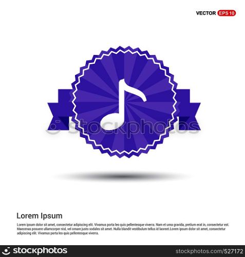 Music note icon - Purple Ribbon banner