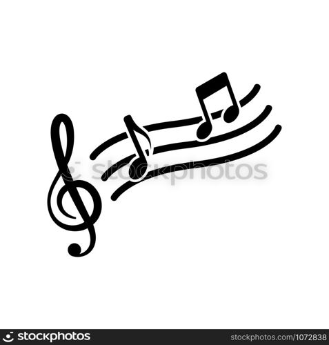 music note icon vector design template