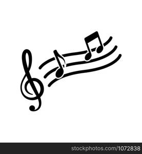 music note icon vector design template