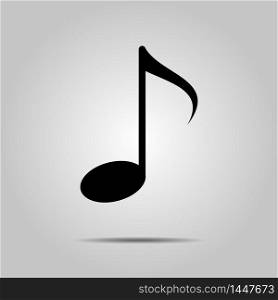 Music note icon, vector illustration
