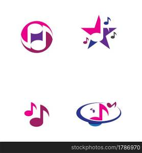 Music note Icon Vector illustration design
