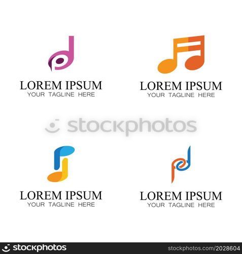 Music note Icon Vector illustration design