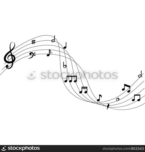 Music note Icon Vector illustration design