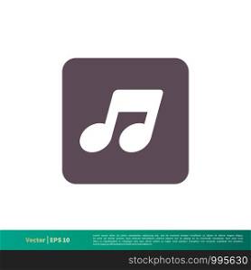 Music Note Icon Vector Logo Template Illustration Design. Vector EPS 10.