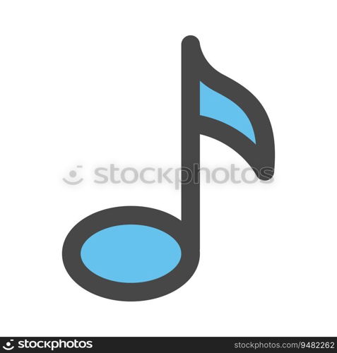 Music note icon vector on trendy style for design and print