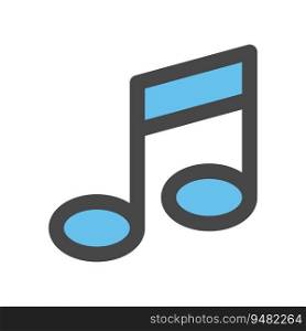 Music note icon vector on trendy style for design and print