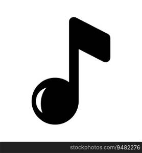 Music note icon vector on trendy style for design and print