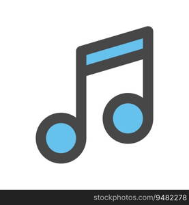 Music note icon vector on trendy style for design and print