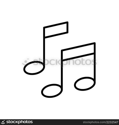 Music note icon vector sign and symbol on simple design